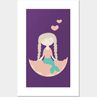 Even the Mermaid loves Donut Posters and Art